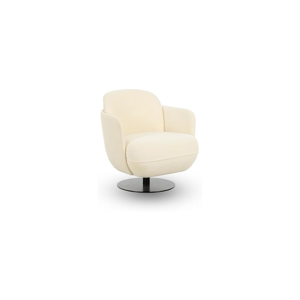 TOV Furniture Solange Grey Textured Weave Swivel Chair
