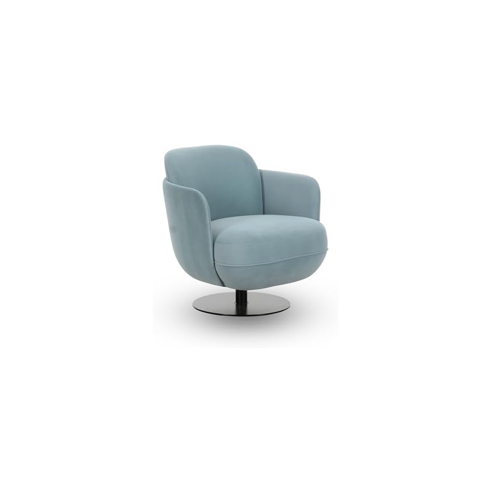 TOV Furniture Solange Grey Textured Weave Swivel Chair