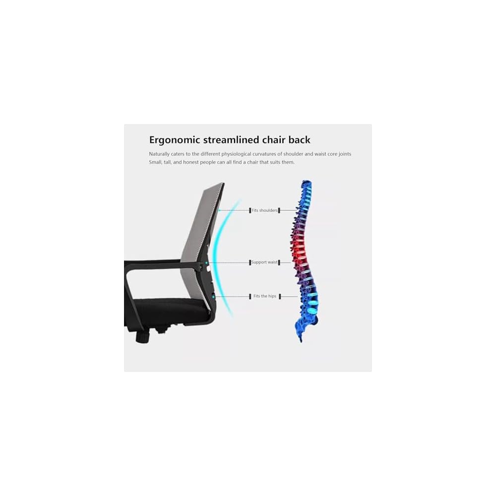 Ergonomic Home Office Desk Chair – Swivel Computer Chair with Adjustable Height – Comfortable Conference & Training Chair for Remote Learning and Work