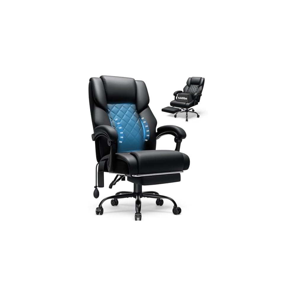 HOFFREE Comfortable Office Chair with Lumbar Support for Back Pain Relief