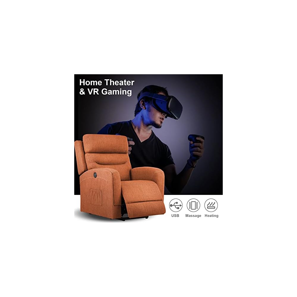 Living Room Chairs Power Lift Recliner Chair Massage Heat for Elderly Upgraded Motorized Sofa Linen