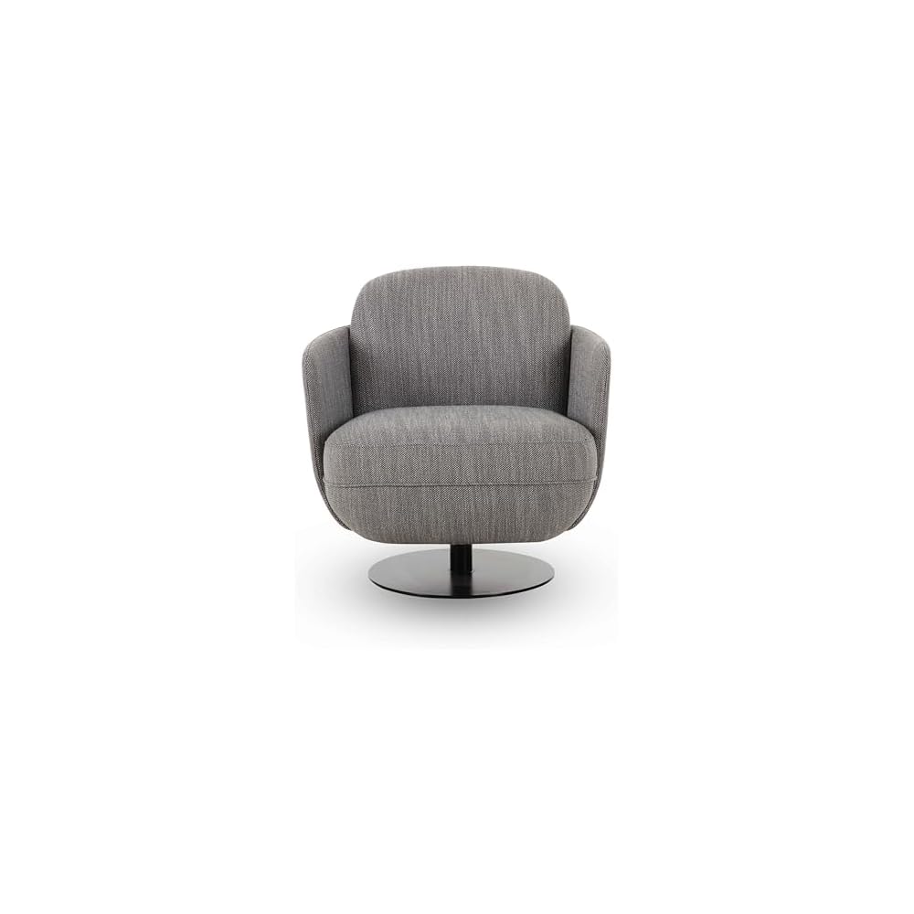 TOV Furniture Solange Grey Textured Weave Swivel Chair