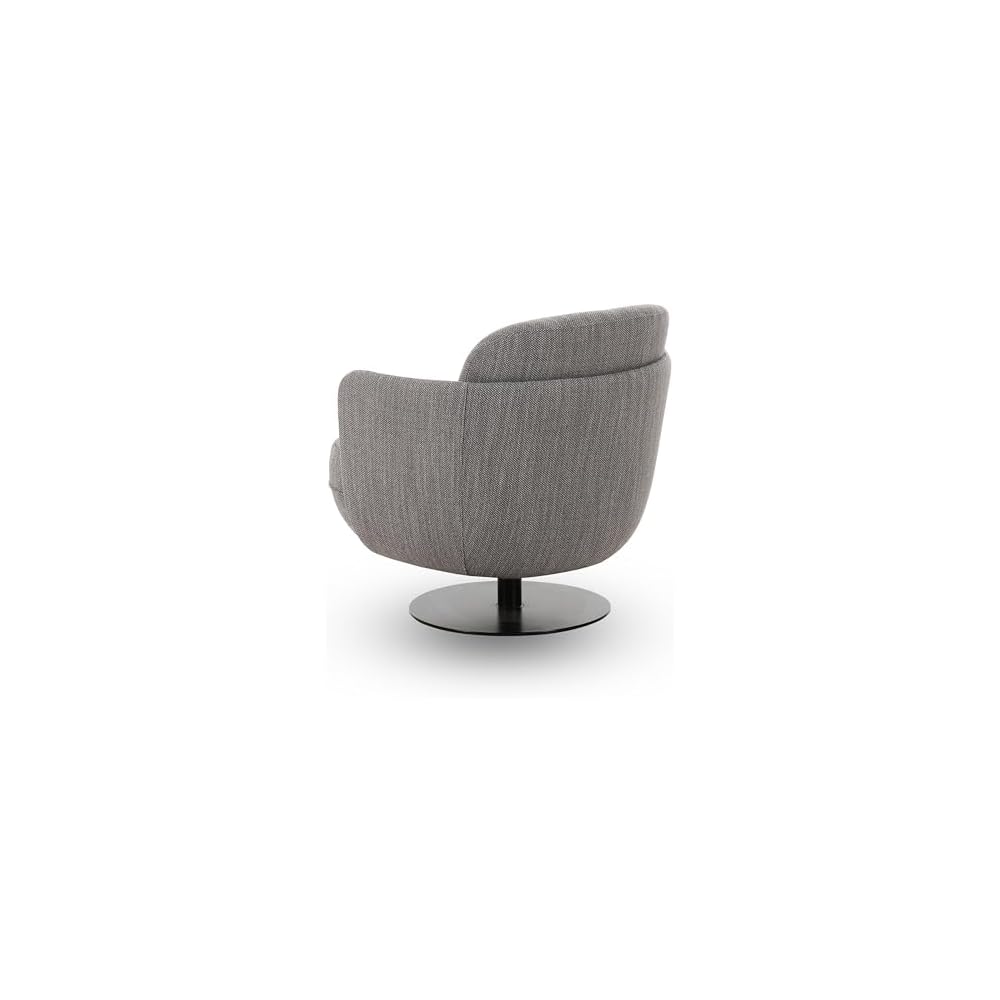 TOV Furniture Solange Grey Textured Weave Swivel Chair