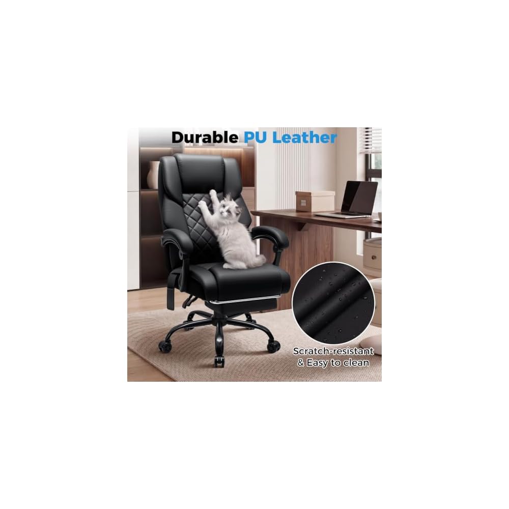 HOFFREE Comfortable Office Chair with Lumbar Support for Back Pain Relief