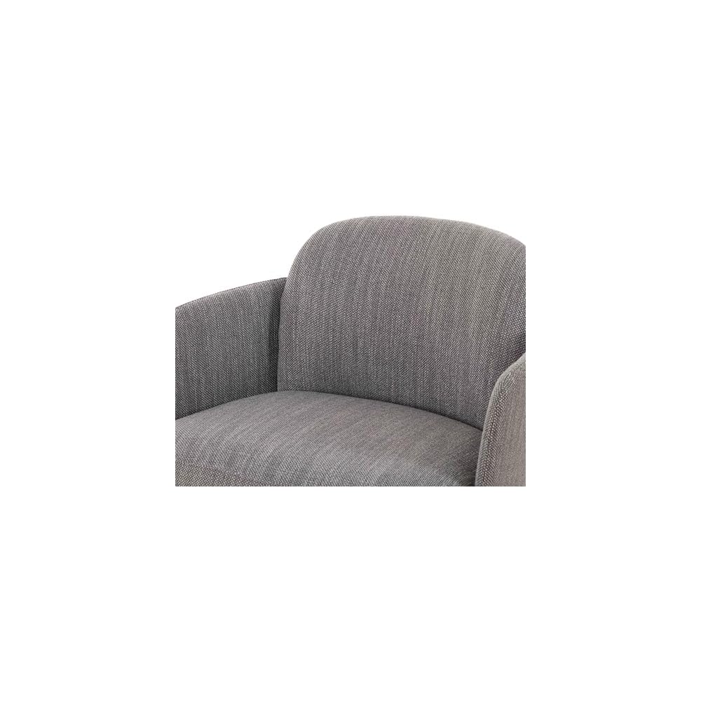 TOV Furniture Solange Grey Textured Weave Swivel Chair