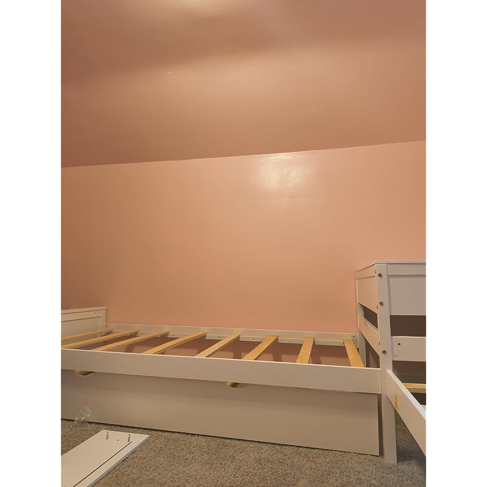 Merax L-Shaped Platform Bed with Trundle, Drawers and Built-in Desk, Wood Bed for Teens, L Shaped Twin Bed, Grey