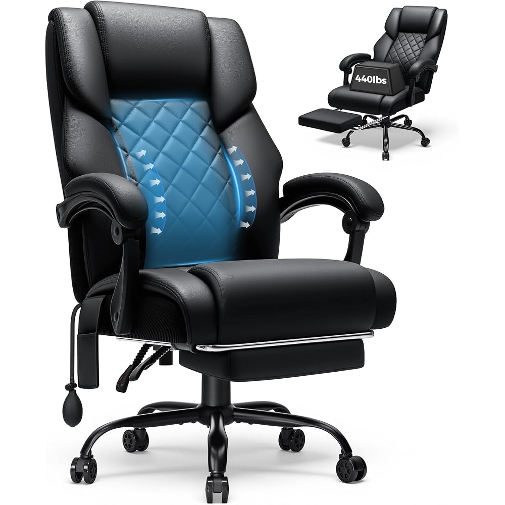 HOFFREE Comfortable Office Chair with Lumbar Support for Back Pain Relief