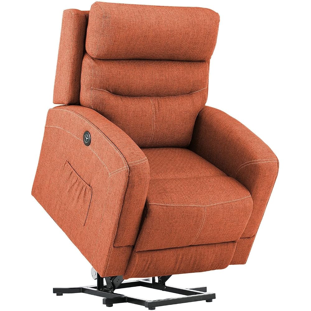 Living Room Chairs Power Lift Recliner Chair Massage Heat for Elderly Upgraded Motorized Sofa Linen