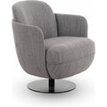 TOV Furniture Solange Grey Textured Weave Swivel Chair